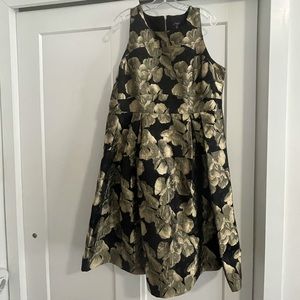 Ann Taylor Black/Gold sleeveless dress